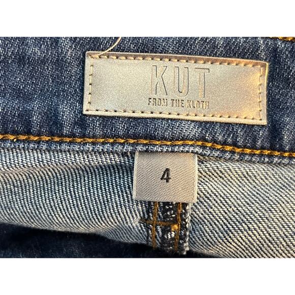 Kut From The Kloth Jeans Size 4 Kelsey Fab Ab Ankle Flare High Rise Raw Hem - Picture 7 of 7